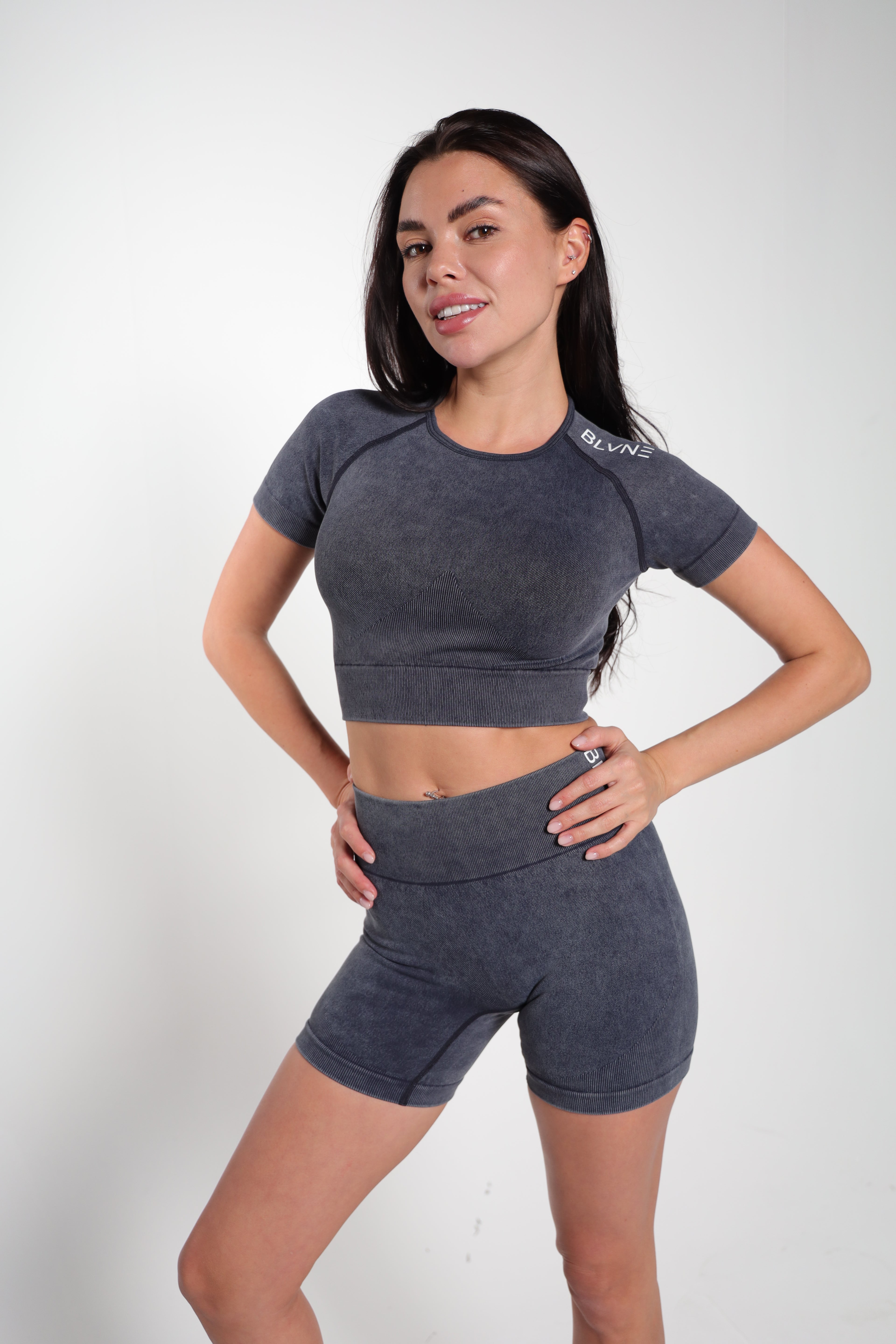 BLVNE FlexLounge Short Set – Black